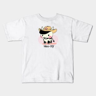 funny cow print Kids T-Shirt